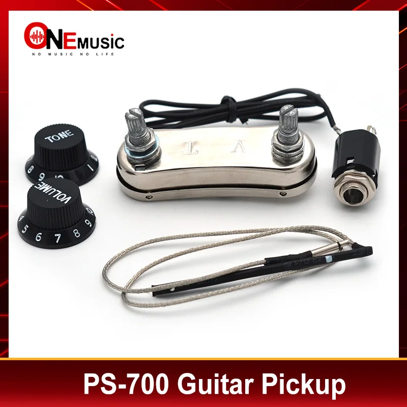 PS700 Acoustic Guitar Passive EQ Preamp Piezo Pickup with 500K 1 Volume 1 Tone Speed Control Knob