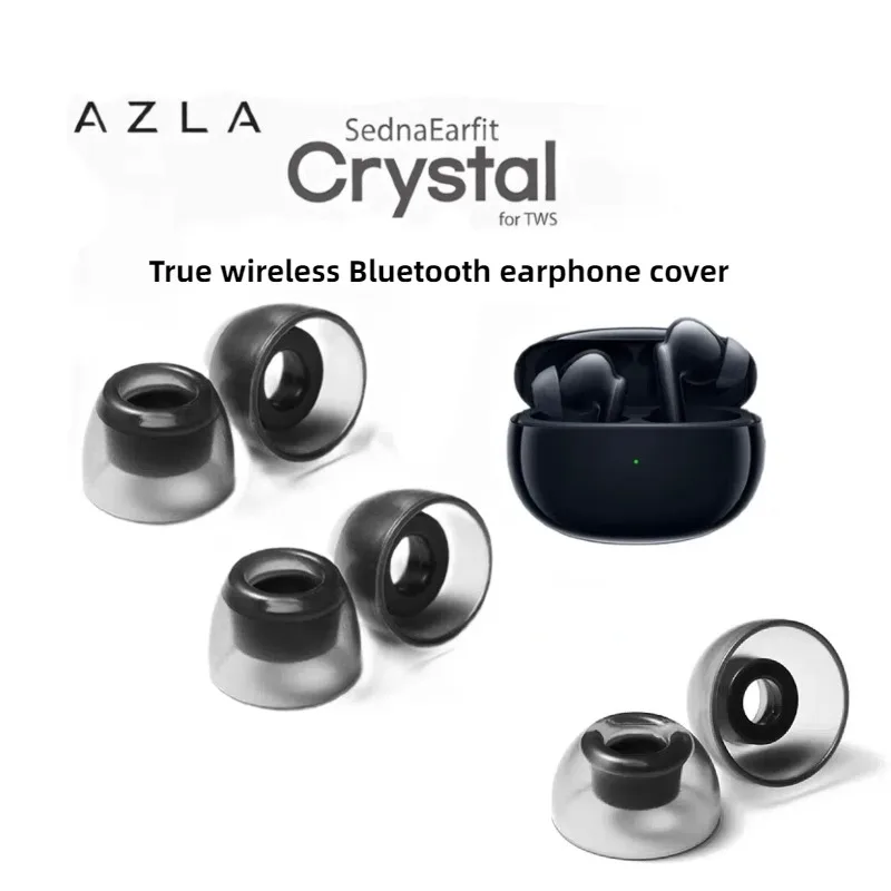 AZLA SednaEarfit Crystal Eartips for TWS Wireless Bluetooth Headphone Anti-Slip Silicone Earplug for Oppoencox Galaxy Earbuds