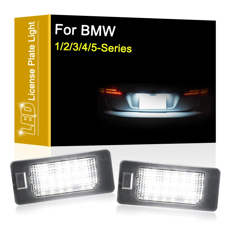 BMW용 LED 라이센스 번호판 라이트 어셈블리, E82 F22 F45 E46 E90 E91 E92 E93 F30 F31 F34 F32 F36 F33 E39 E60 E61 F10 F11