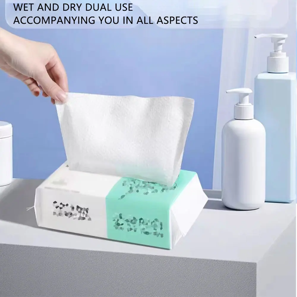 40/80Pcs Face Wipe Disposable Thickened Cotton Soft Dry Wet Dual Purpose Removable