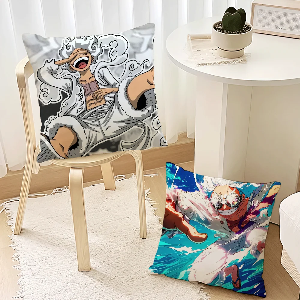 Anime O-ONE P-PIECE Pillow Case Living Room Accent Couch Back Support Square Lounge Restful Nap Companion ﻿