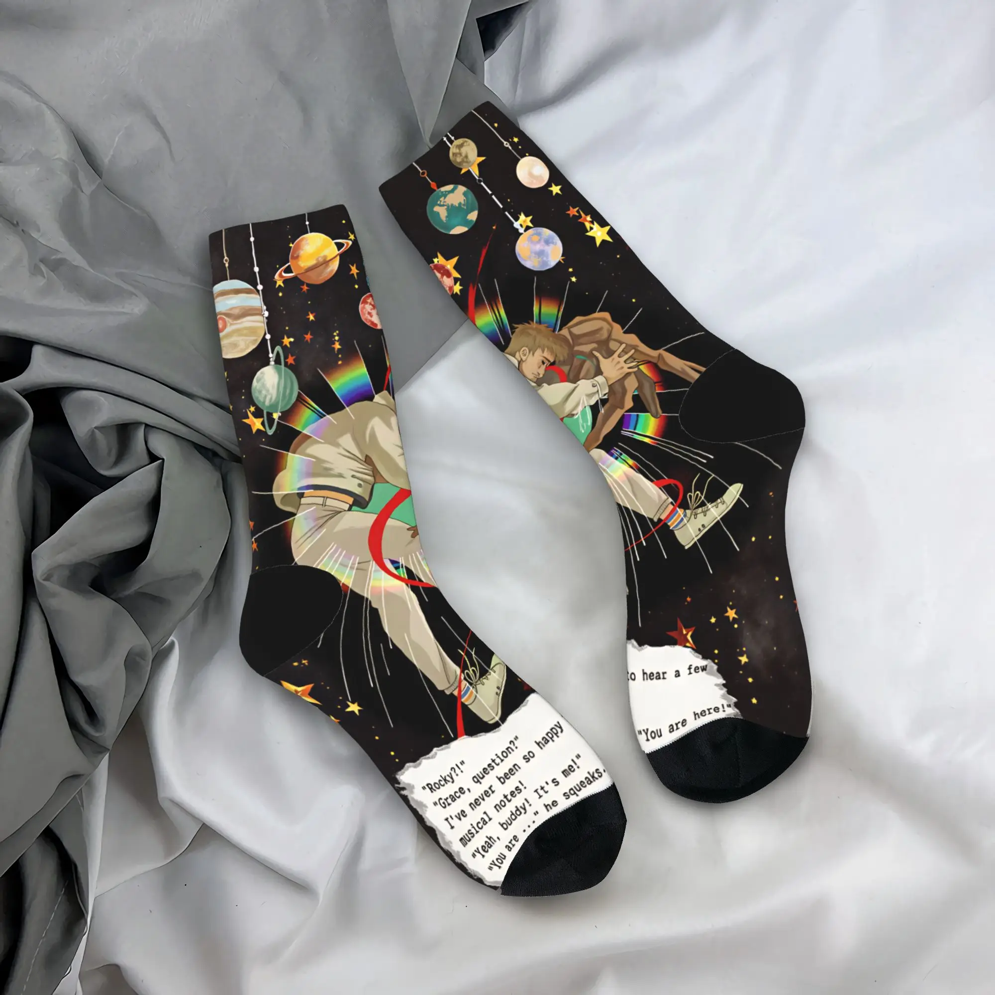 Men's Socks Project Hail Mary  Stockings Winter Funny Warm Soft Socks Graphic Cycling Non-Slip Socks