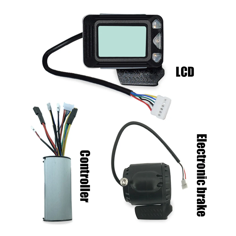 

24V/36V Folding Scooter Controller Accessories Carbon Fiber Scooter Controller LCD Display Brake Accelerator Throttle Set