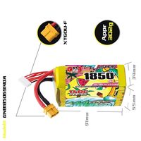 GAONENG GNB 1850mAh 6S 140C 280C 22.2V XT60 LiPo Battery Racing Pilot FPV Airplane Quads QuadCopter HeliCopter Nazgul5