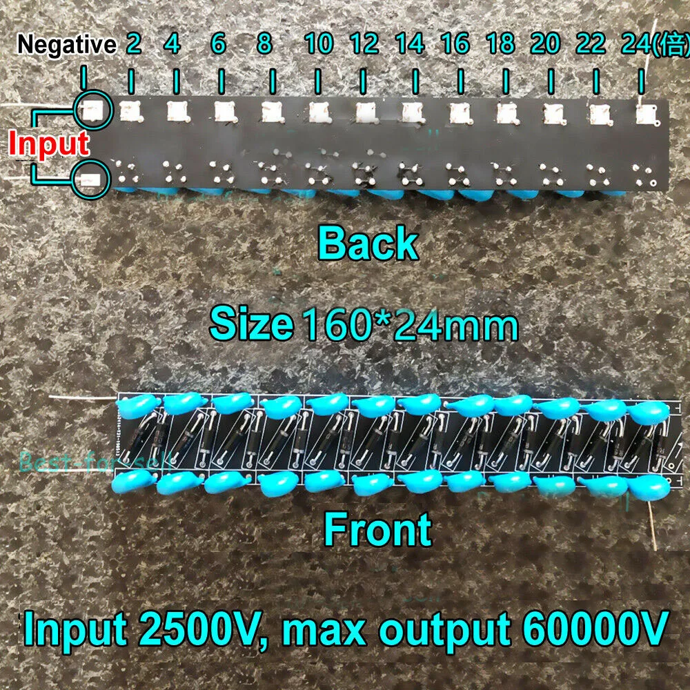 Circuito rectificador de doble voltaje, módulo de potencia multiplicador de alto voltaje de 60000V, 24 veces, 60KV, PARA Motor GENERADOR