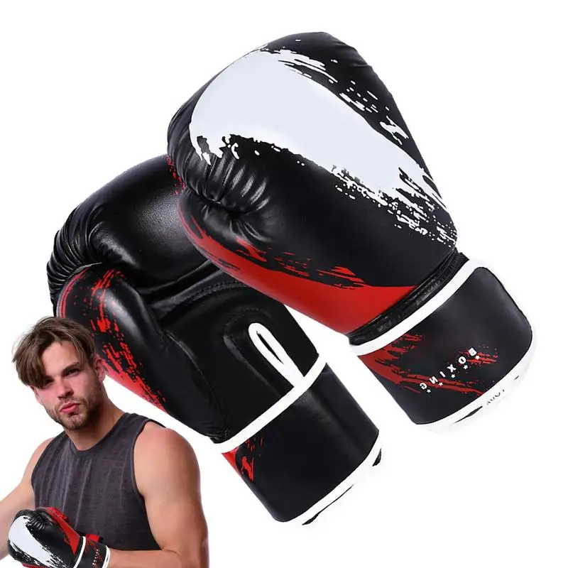 Boxing Training Fighting Gloves PU Leather Kids Breathable Muay Thai Sparring Punching Karate Kickboxing Professional Glove