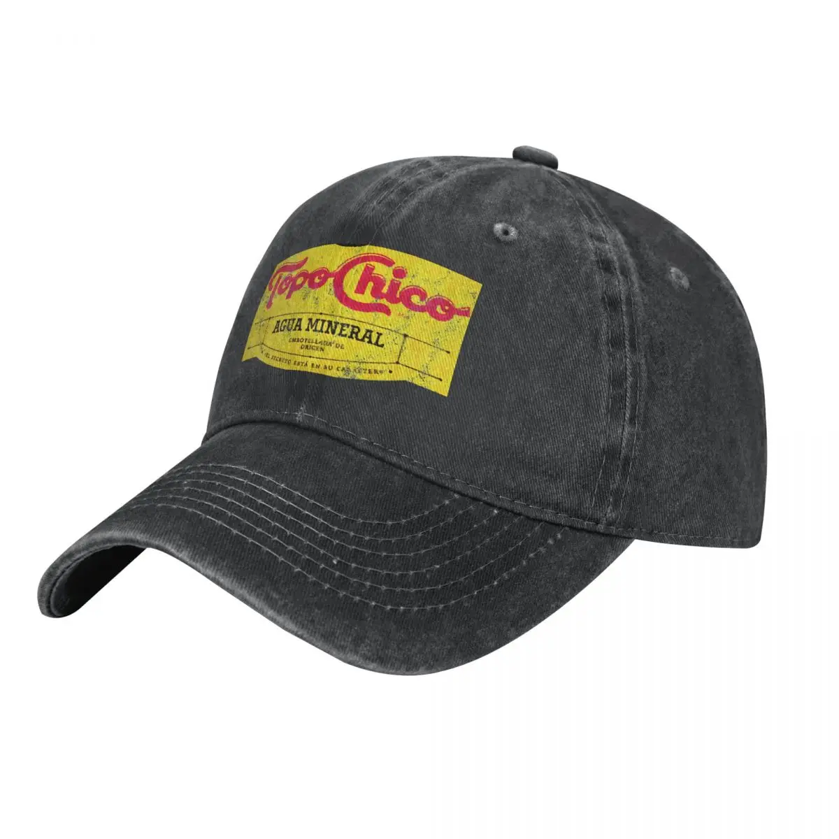 

Topo Chico agua mineral worn and washed logo (sparkling mineral water) Classic Cowboy Hat derby hat Golf Male Women's