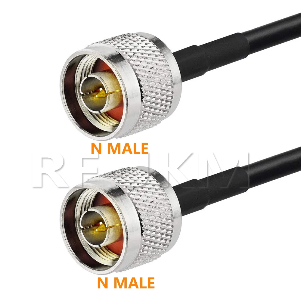 Conector macho e fêmea Crimp para RG58, jumper de extensão coaxial, cabo pigtail, N para SMA RPSMA, latão RF, L16, entrega rápida