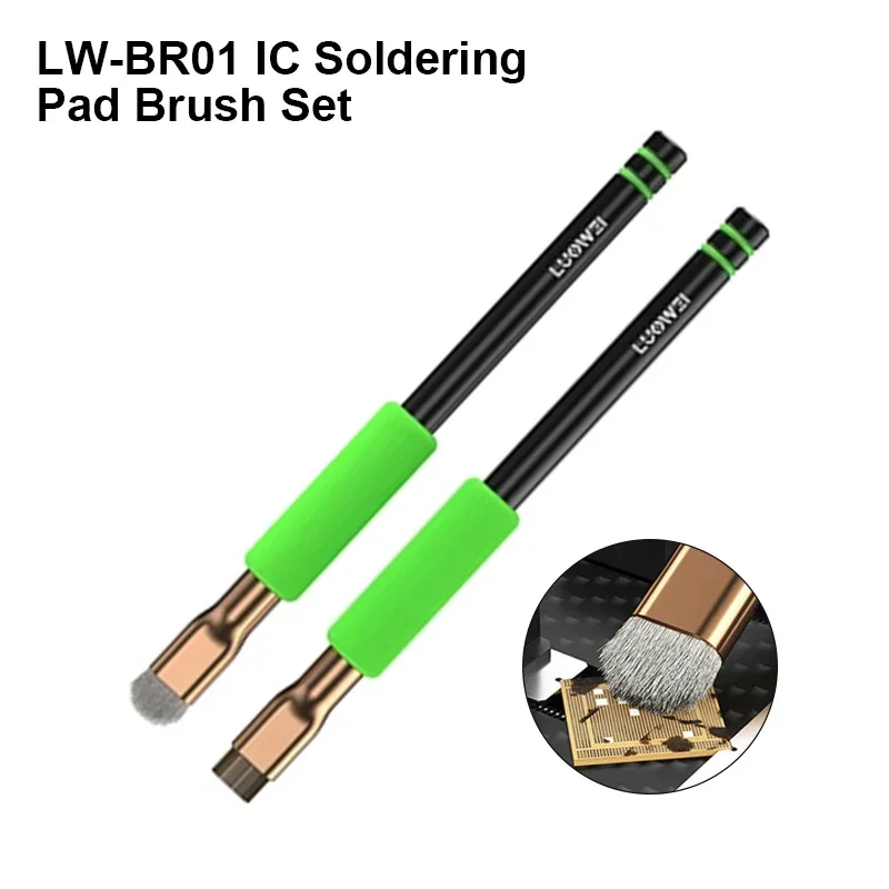 LUOWEI LW-BR01 Anti-Static IC Chip Welding Repair Steel/Bristle Brush for Mobile Phone PCB Pad Glue Removal Cleaning Tools