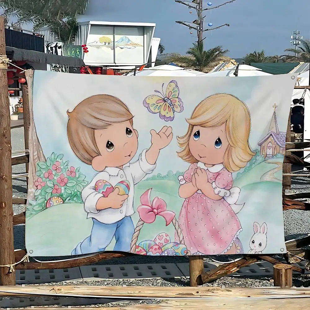 Precious Moments Cute Banner INS Style Outdoor Party Decoration Atmosphere Flag