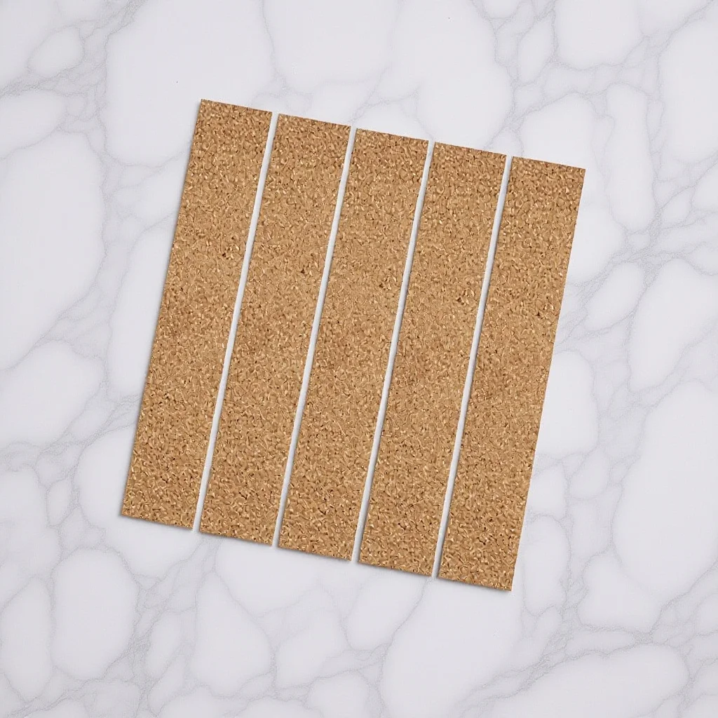 

5Pcs Cork Strips Frameless Bulletin Board Self-Adhesive Office Memo Cork Wall Strips Message Boards