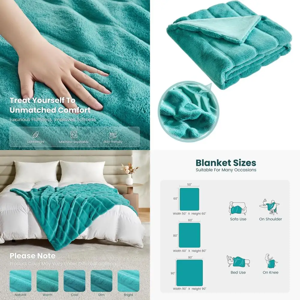 

Уютное двустороннее одеяло из микро норки, плюшевое нечеткае, можно стирать в машине, двойной размер (60x80)