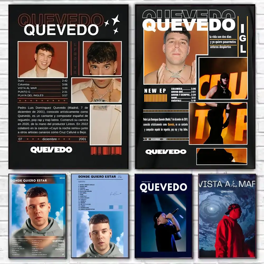 Rapper Music Pop Album Q-Quevedo Poster Stylish Wall Art for Living Room Bedroom Study Home Decor Gift