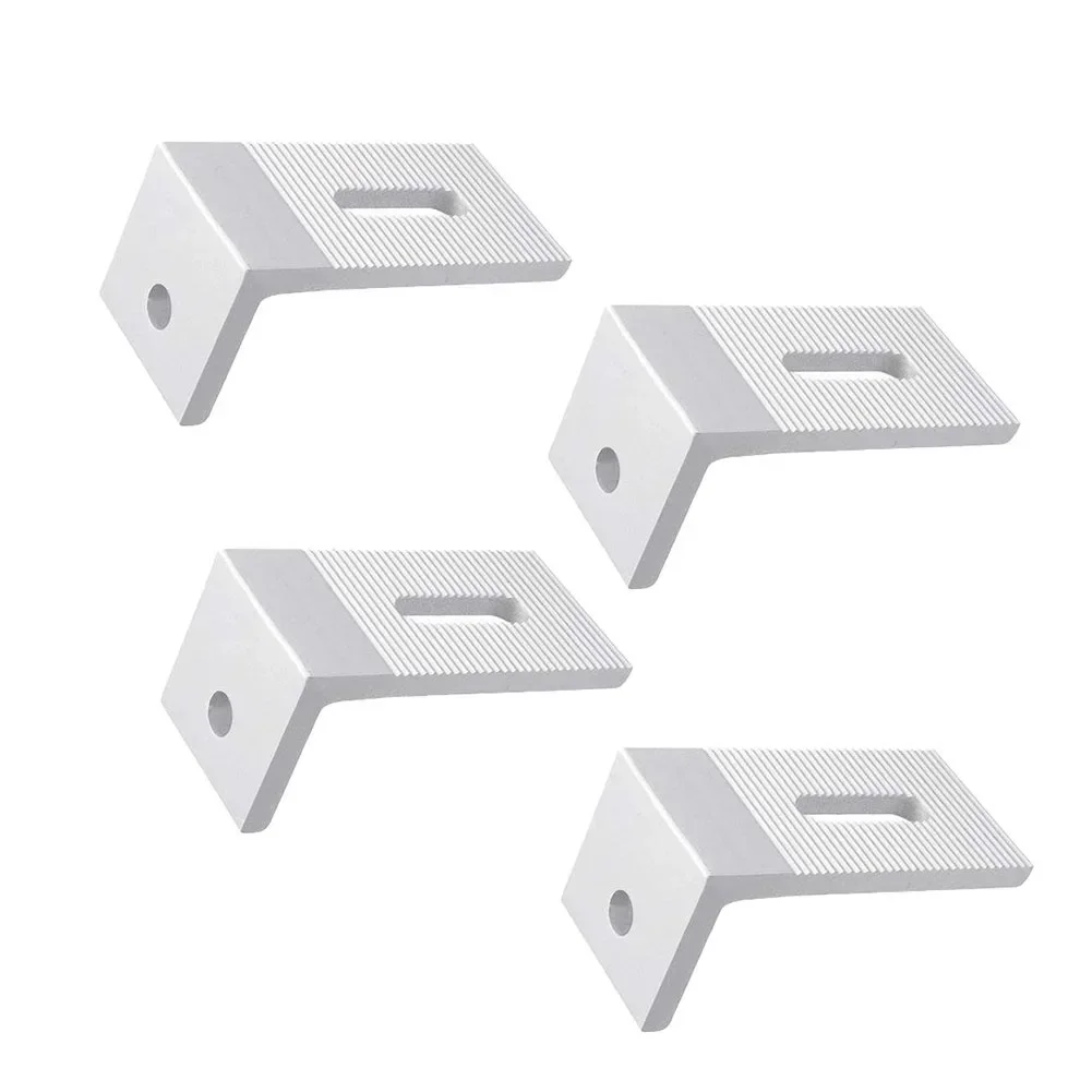 10pcs Solar Panel Mounting Brackets Flat Roof Mount Kit Photovoltaic 90 Degree L Solar Bracket System Installation Accessories