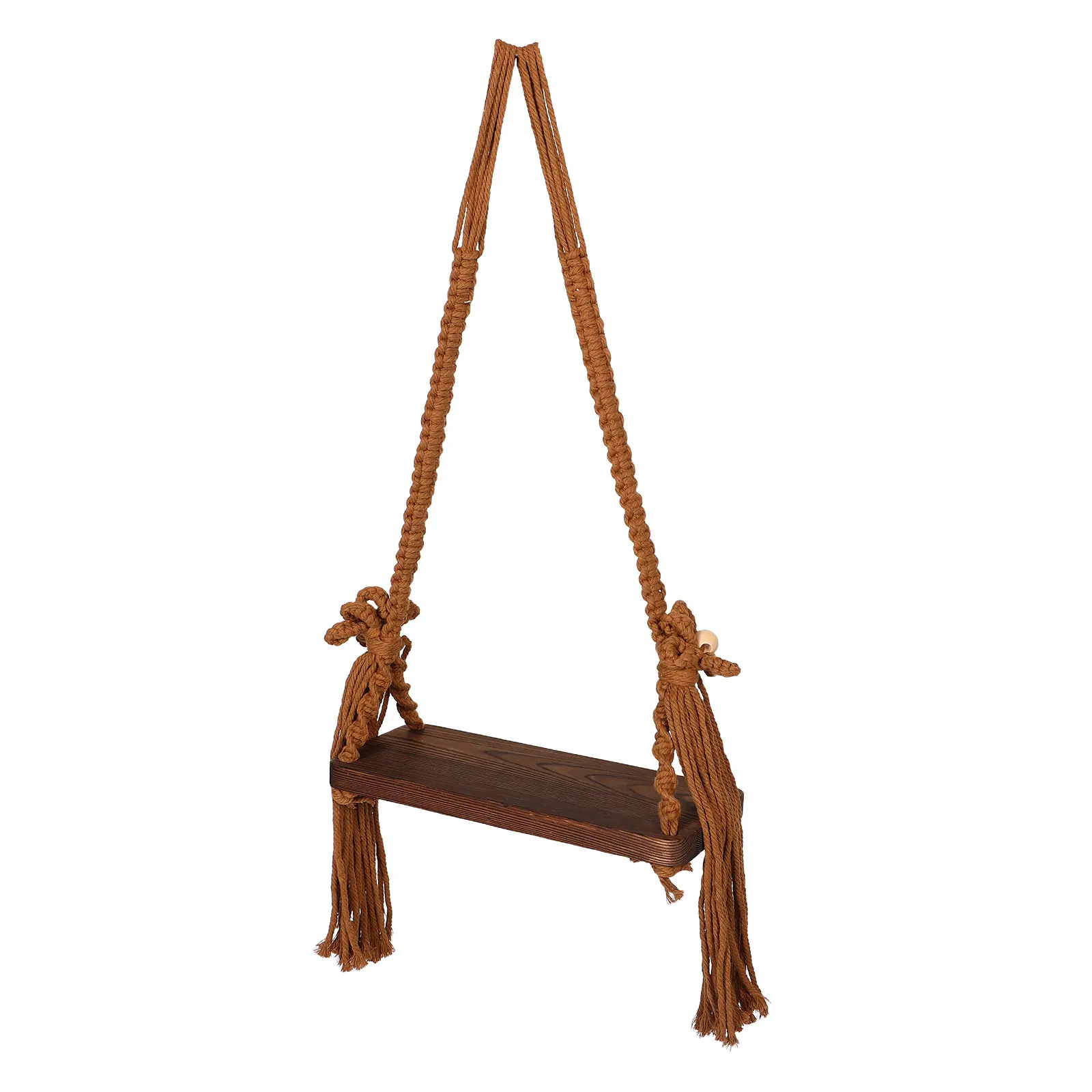 Newborn Swing Photo Prop Wooden Rustic Swing Seat Indoor Outdoor Baby Photoshoot Prop Infant Photo Shoot Accessory for Children