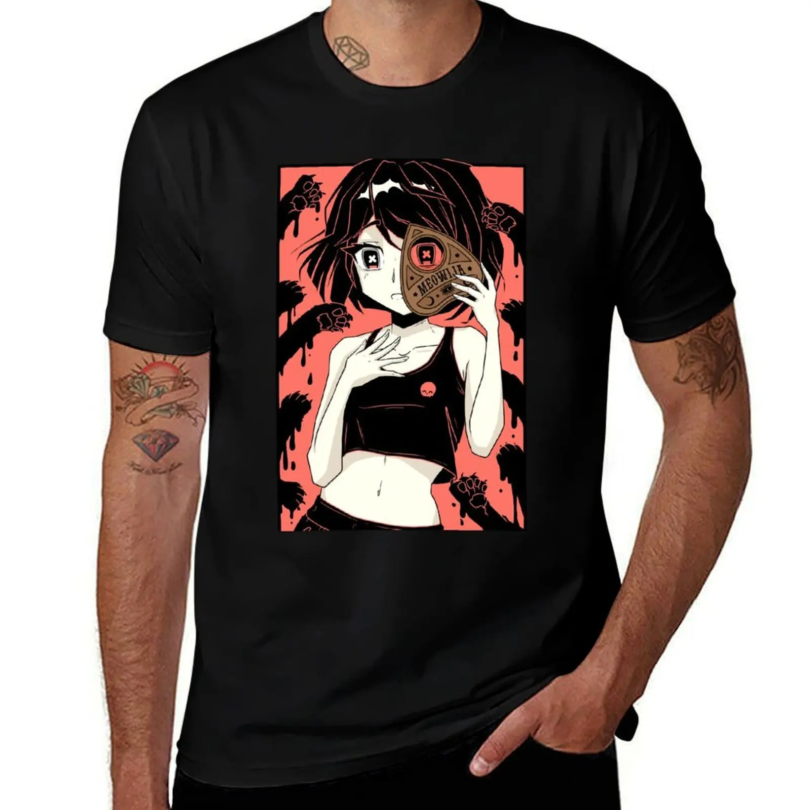 

Meowija Manga Cats - Kawaii Krypt T-Shirt Sweat Absorbing Sports Tee Shirt