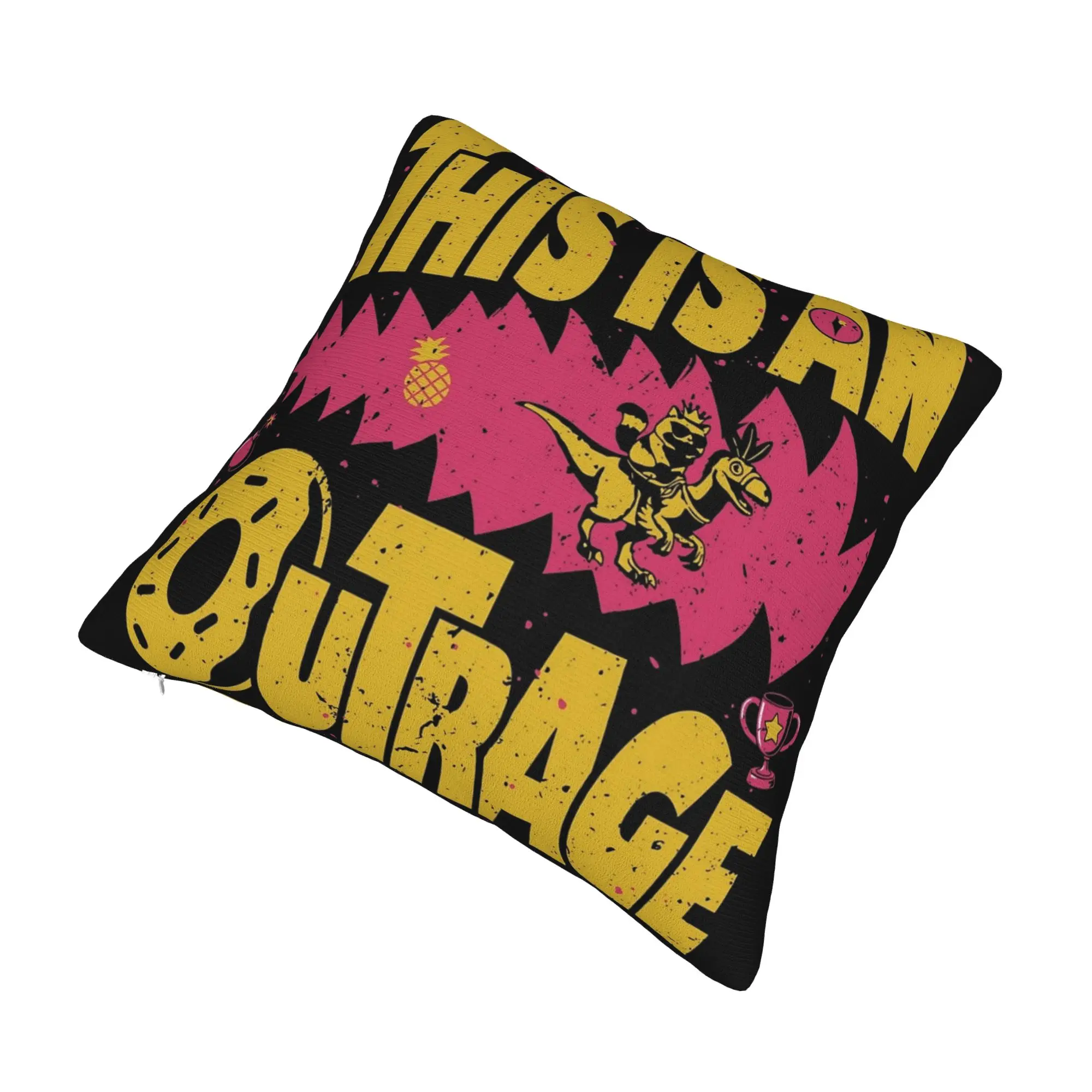Decorative Pillow Covers This Is An Outrage Princess Donut Cat  Accessories Home  Throw Pillow Case Cover Square Multi Size