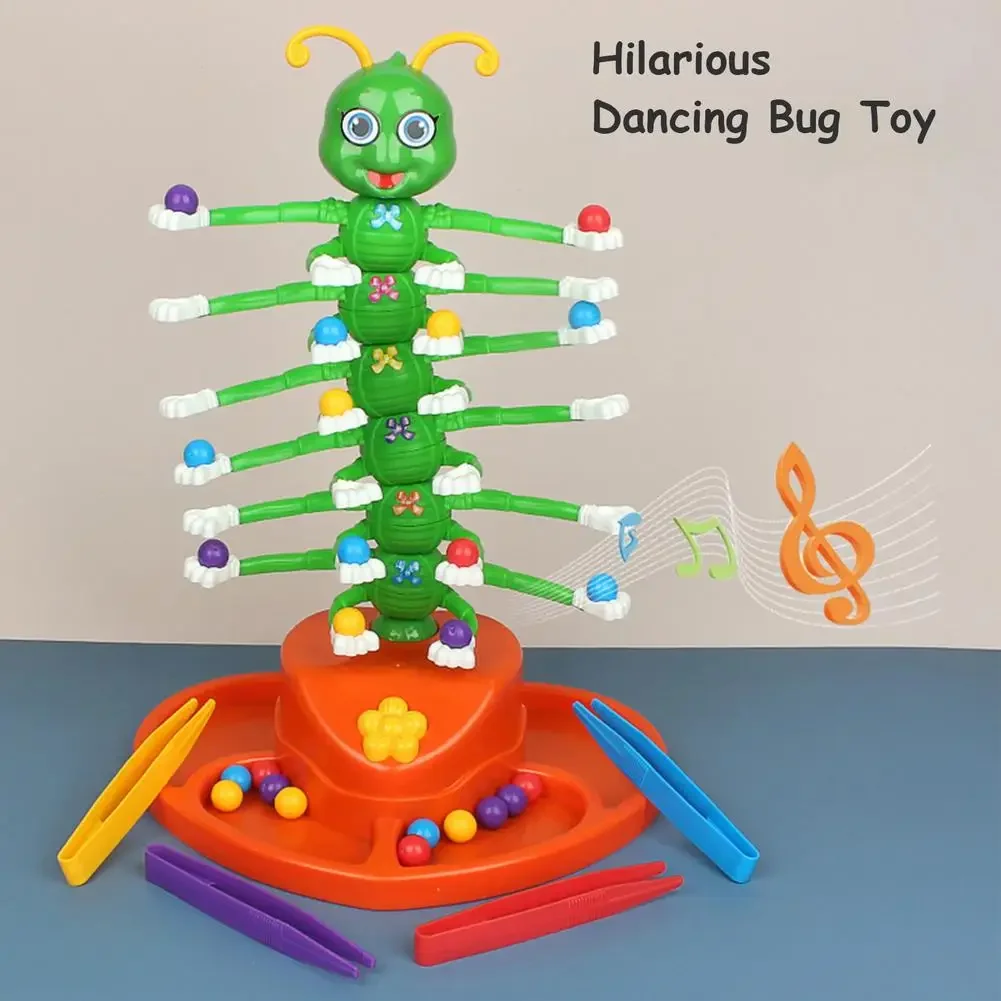 Brinquedo Interativo de Dança Elétrico para Crianças, Jogo de Quebra-Cabeça de Mesa, Brinquedo Lagarta que se Agita para Atividades Divertidas em Festas