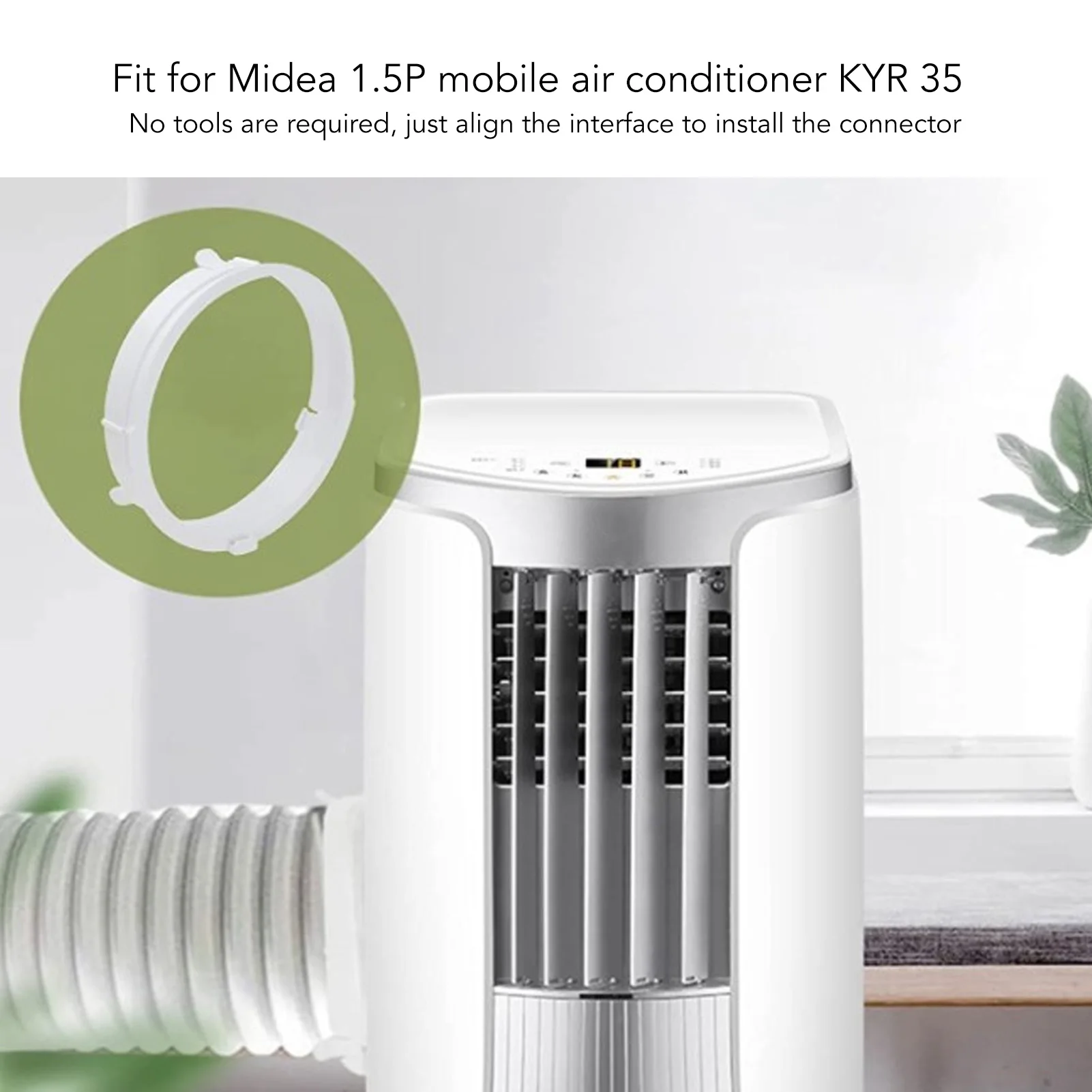 Air Conditioner Hose Connector Adjustable Air Conditioner Exhaust Duct Interface Easy Installation Washable for Room