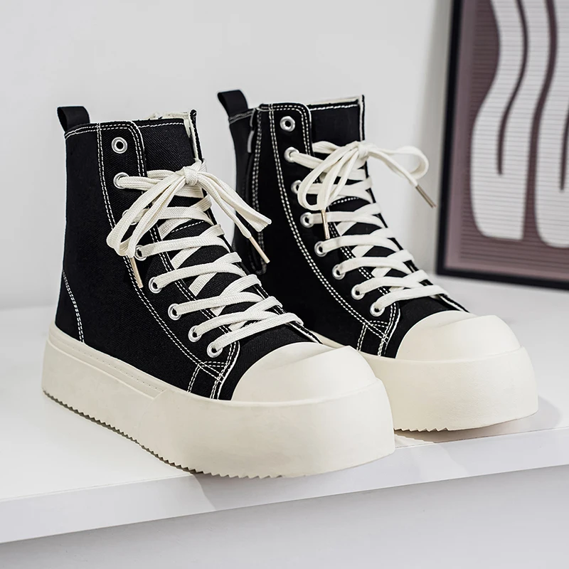 

Черные высокие кроссовки, мужские туфли, увеличивающие рост, модельерская обувь, мужские повседневные кроссовки на платформе, zapatillas de deporte