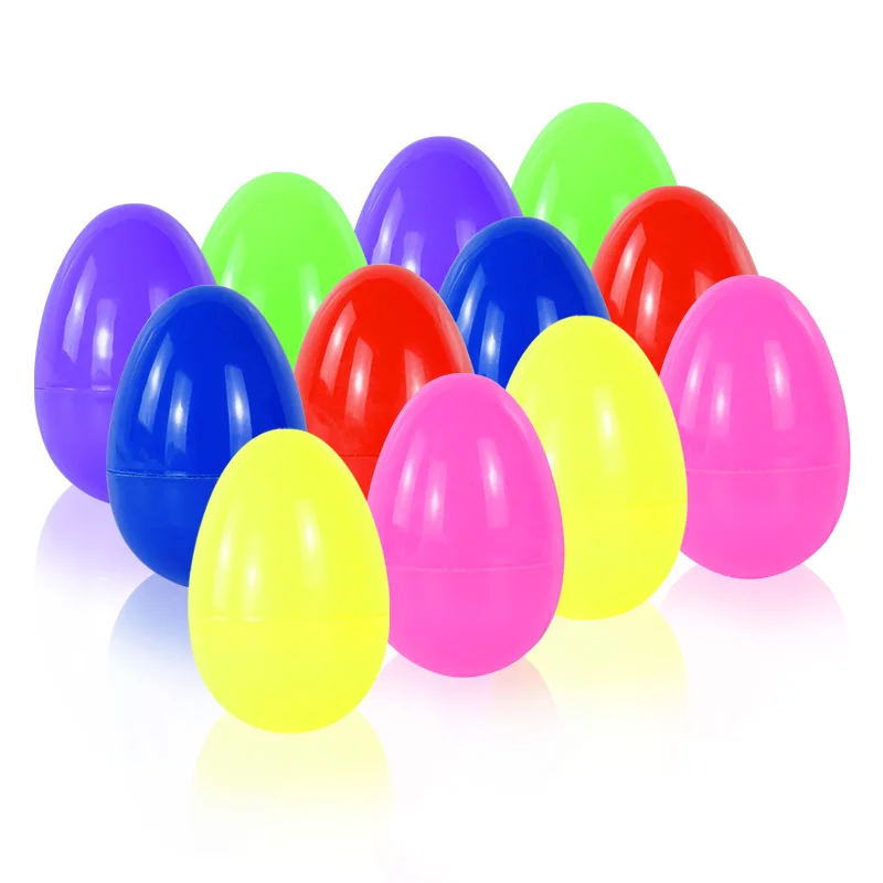 

12Pcs Easter Plastic Egg Fillable Creative Candy Chocolate Gift Box Surprise Eggs Toys Easter Party Decoration Kids Favor Gifts