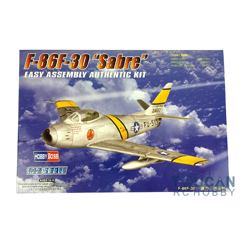 Hobby Boss 80258 1/72 Scale F-86F-30 Sabre Fighter Plastic Static Display Model Aircraft Plane Building Kits Hobbies TH06205