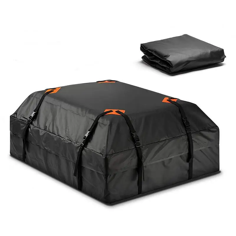 Waterproof Car Cargo Roof Bag Rooftop Luggage Carrier Black Storage Cube Bag Travel SUV Van