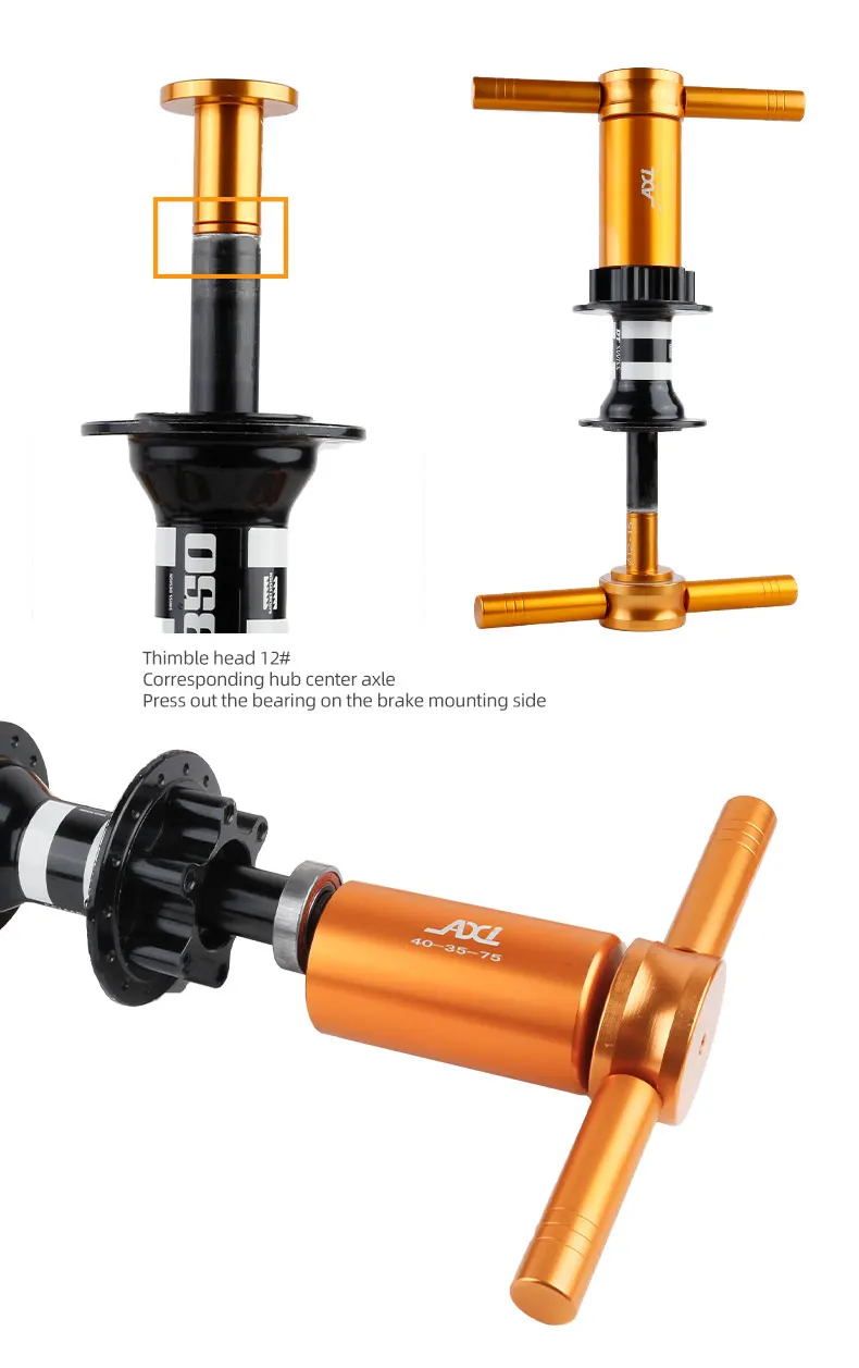 Bicycle Quick Release Thru Axle Hub Bearing Installation Removal Tool Bike XD DT350 Freehub Hub Body DT Ratchet Star Repair Tool