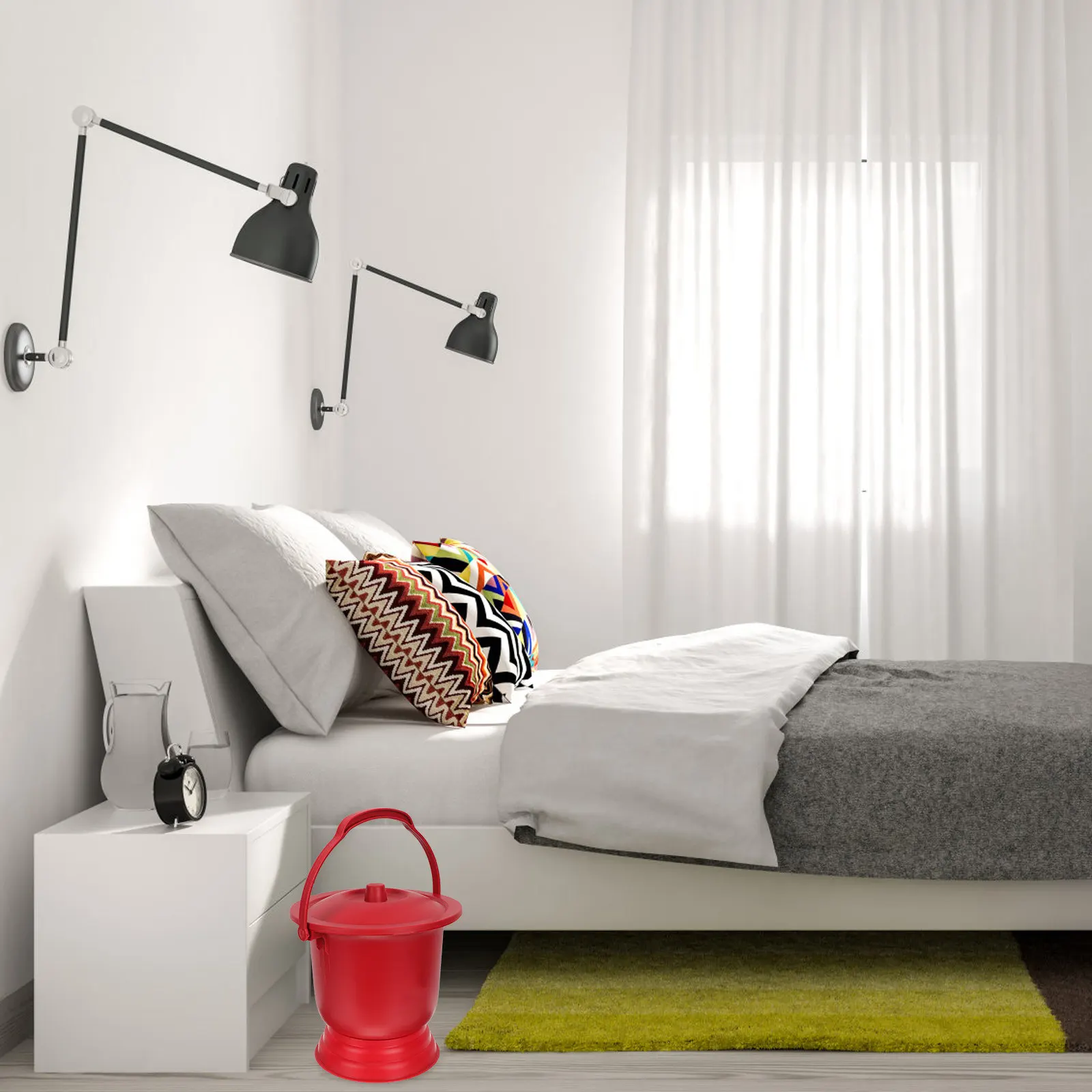 

Портативный пластиковый мочеприемник/судно для сбора мочи с крышкой, герметичный, для дома, свадебного декора, для взрослых, детей и пожилых людей