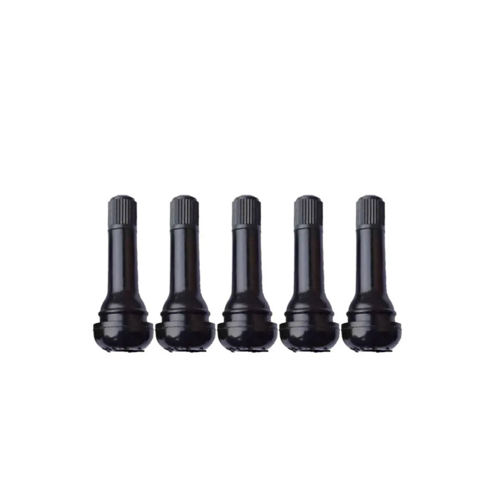 4Pcs TR412/TR413/TR414 Tubeless Tyre Valve Black Rubber Snap-in Car Vacuum Tire Valve Wheel Valves Tire Stem Caps Wheels Parts