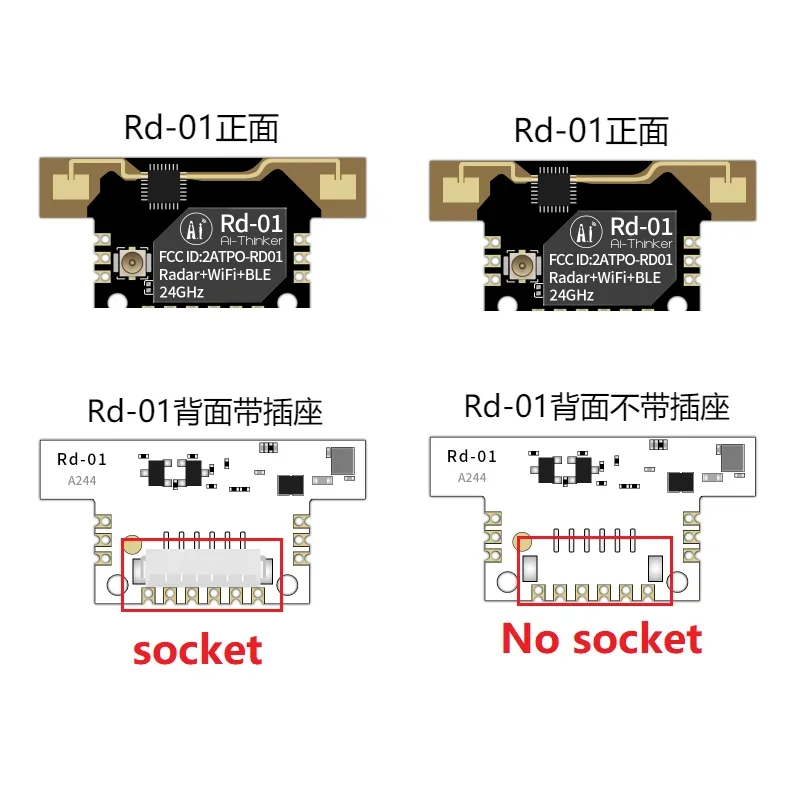 Rd-01 24G Radar Body Sensor Module Radar+WiFi+BLE Module Sensor ESP32 wireless stick development board is compatible a lot299