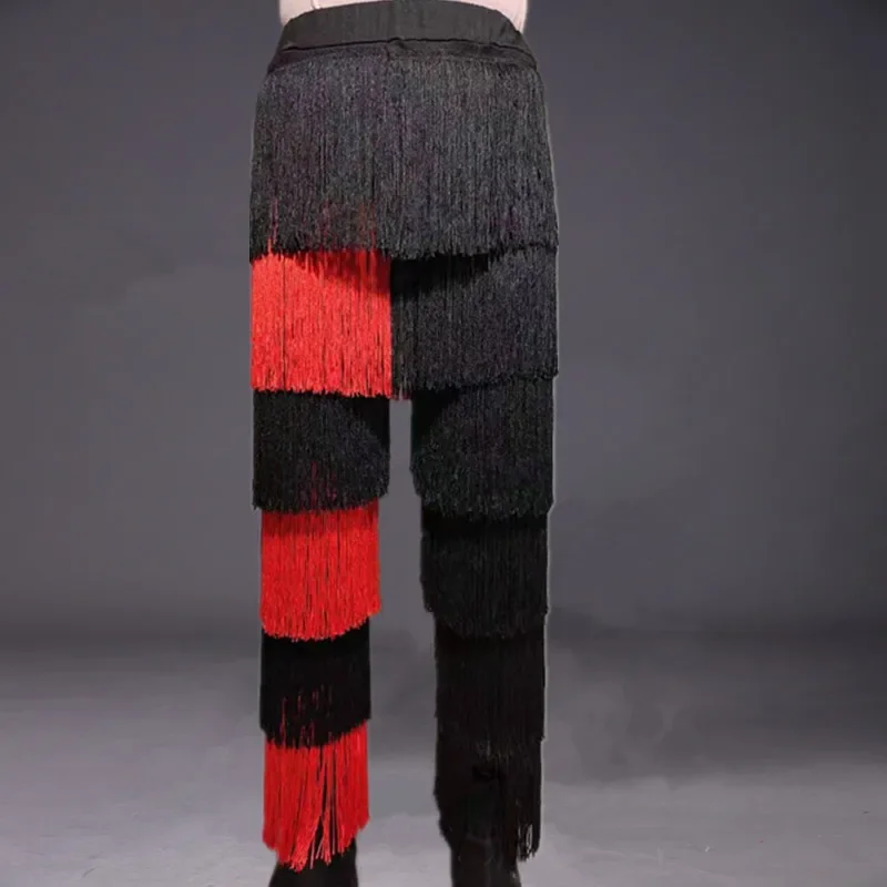 2025 子供ラテンダンスフリンジズボン女の子現代社交ダンス長ズボンダンスウェアパフォーマンス衣装子供のための