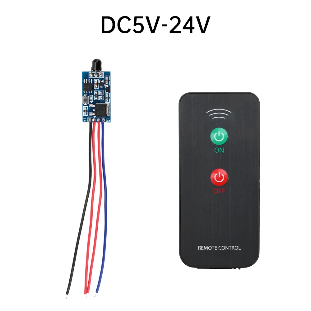 DC2.5V-5V 2 Sleutelschakelaar Infrarood Afstandsbediening Ontvangende Module Leren Type Code Afstandsbediening Verzending Ontvanger DC5V-24V