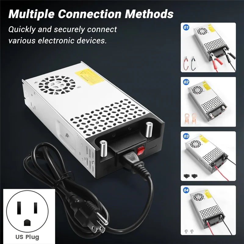 

Power Supply Version Converter,110V AC To 12V DC 12V 360W 30A Switch Transformer For LCD Monitor For RV US Plug-A98U