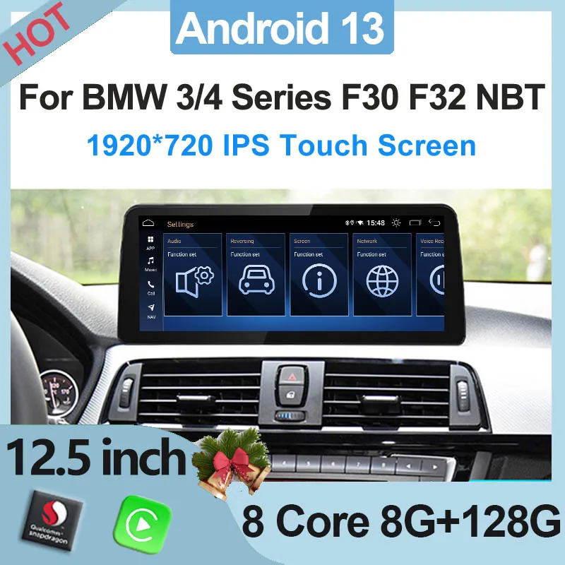 Factory Wireless Carplay Auto For BMW 3/4 Series F30 F31 F32 F33 F34 Qualcomm Android 13 System Gps Navigation Car Video Players