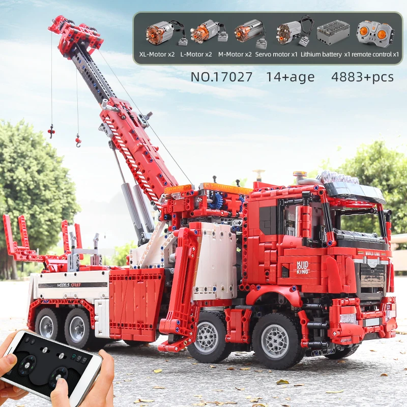 Mold KING 17027 blocchi tecnici RC motorizzato veicolo di soccorso antincendio giocattoli MOC mattoni modello di auto bambini regali di natale