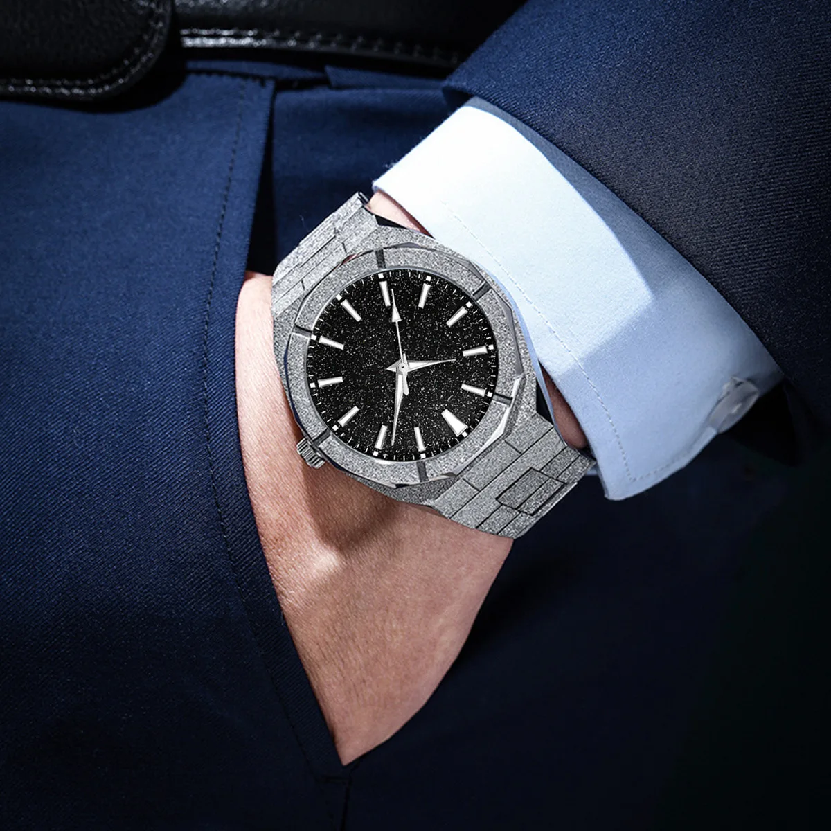 ساعات جديدة للرجال ساعة الأعمال الفاخرة الرجال مضيئة مقاوم للماء كوارتز ساعات المعصم الذكور ساعة Relogio Masculino انخفاض الشحن #5