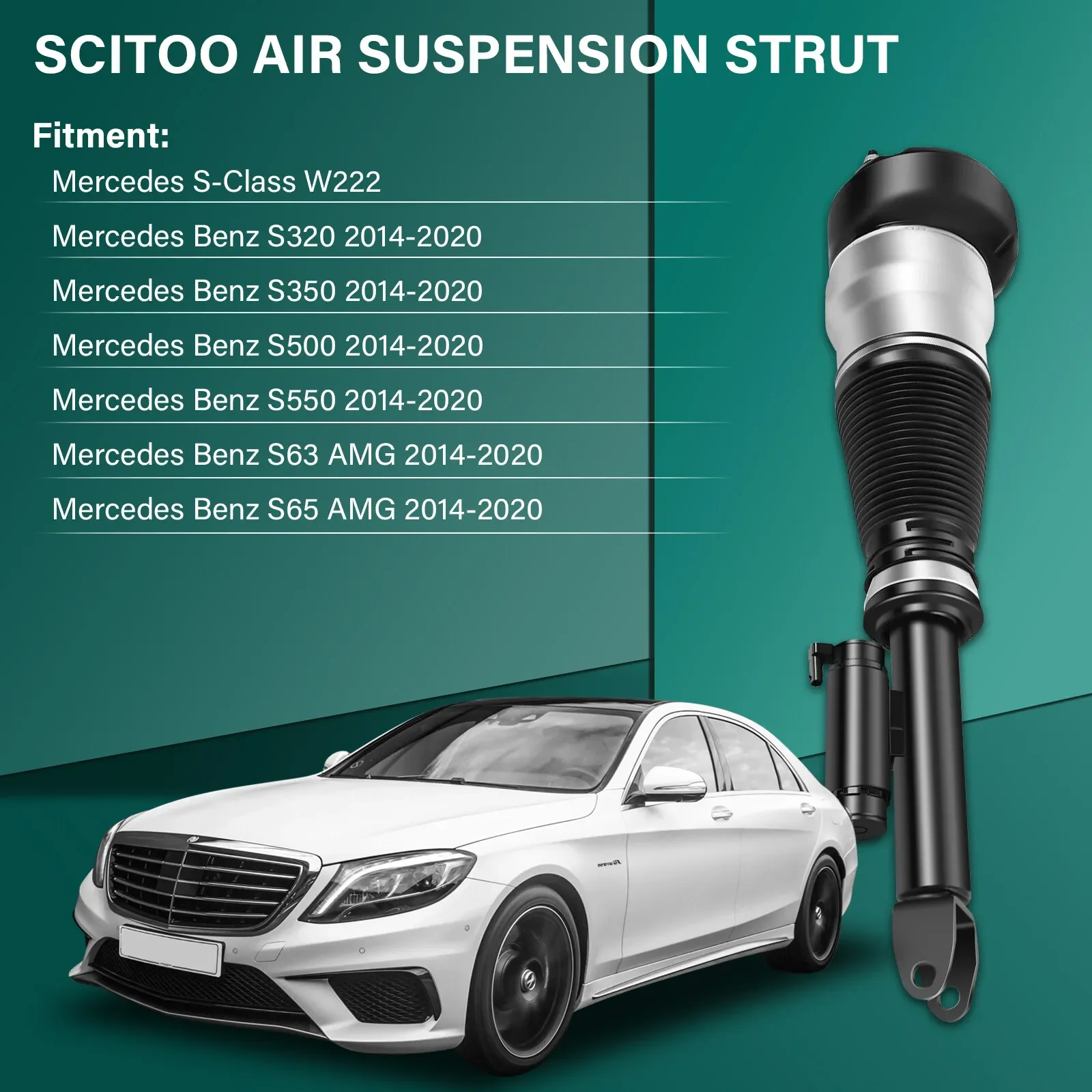 RWD Front Pair Air Suspension Strut For Mercedes S-Class W222 S400 S350 S63 AMG