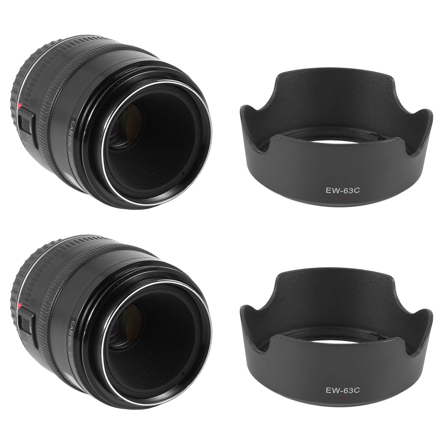 AS95-2X Lens Hood Camera Lens Hood EW-63C EW63C For Canon EF-S 18-55Mm F / 3.5-5.6 IS STM