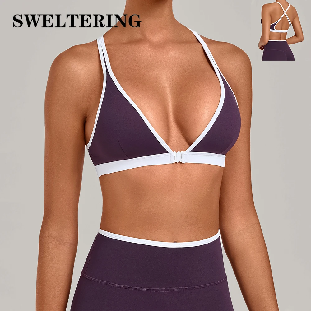 Summer Sports Underwear High-strength Professional Shockproof Running Yoga Bras Gym Tops Push Up Lingerie Yoga Vest Fitness Bra