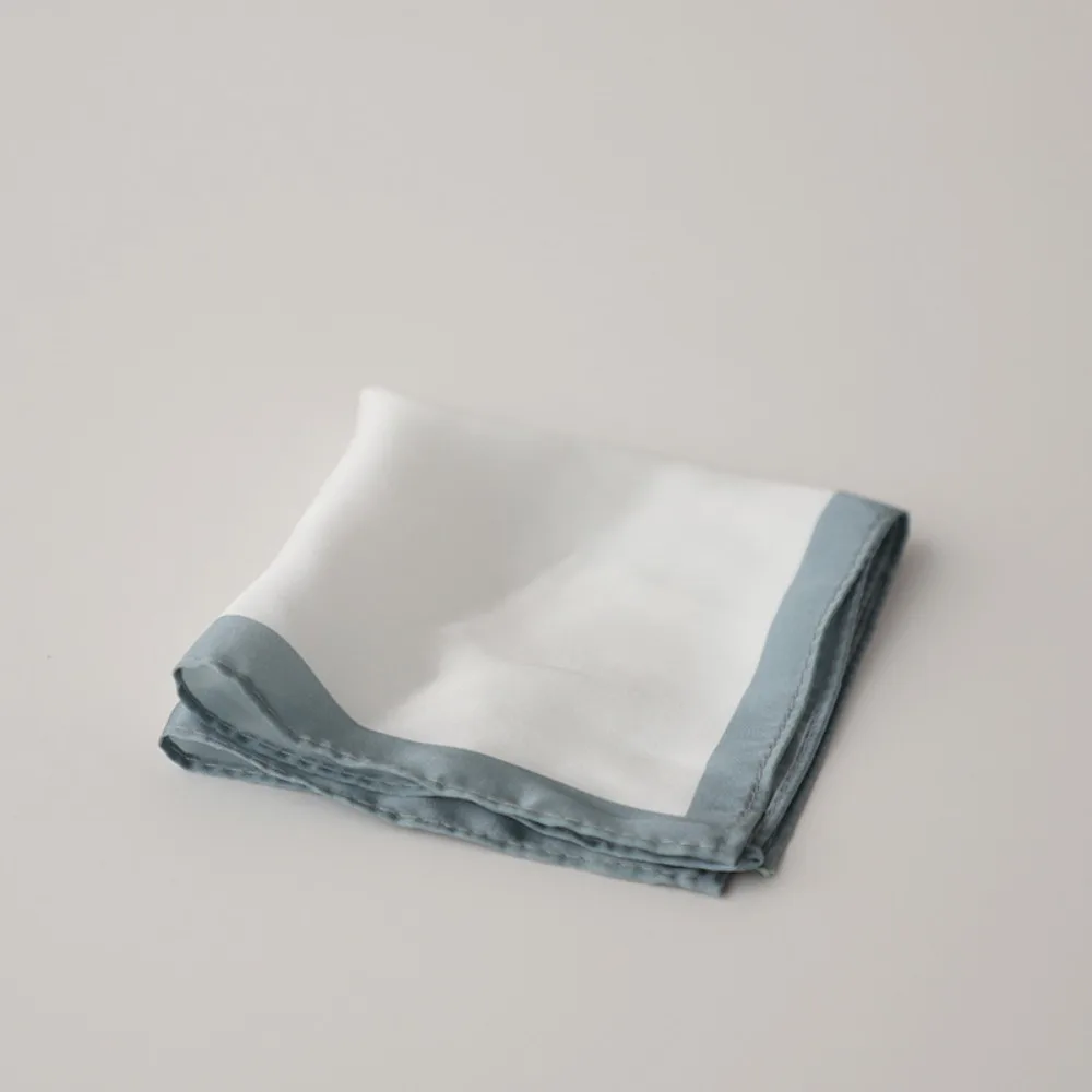 Męska koreańska chusteczka do garnituru, biała, poliestrowa, biznesowa, w stylu vintage, do kieszeni, chusteczka do nosa, chusteczka na bankiet.