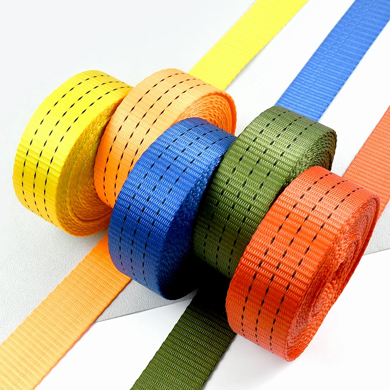 

1-5M 25/38/50mm Stripe Nylon Webbing Tape for Bags Ribbon Strap Luggage Belt Bias Binding Band Dog Leash DIY Sewing Accessories