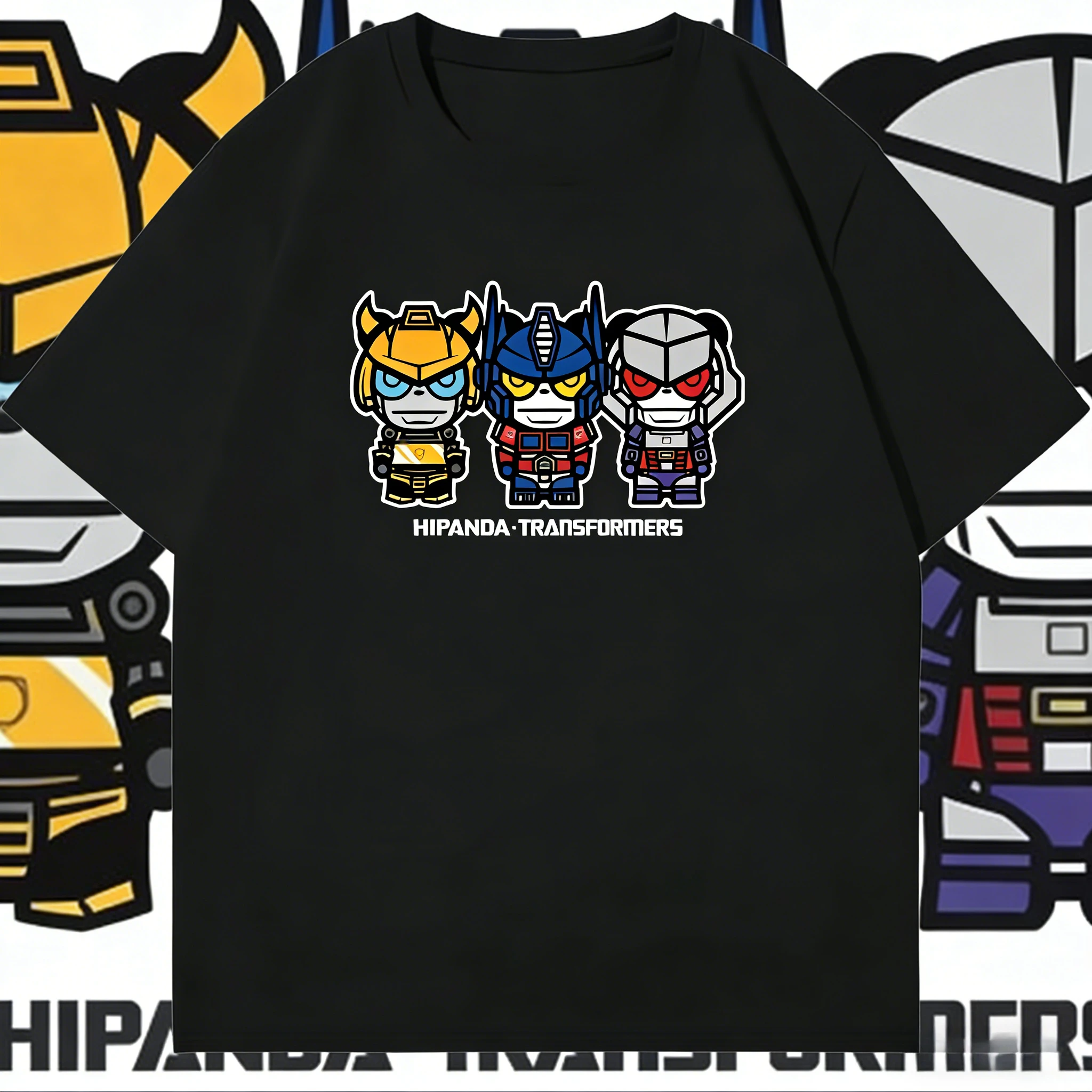

Transformers 2025-26 Summer Autobots Graphic 100% Cotton Print Hasbro Brand Children Unisex T-shirt Loose Breathable Casual Y2k.