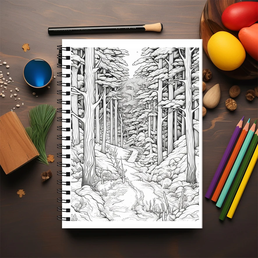 Enchanted Forest Coloring Book - 8.3×11.2 Inches, 22 Pages. Excellent for Enchanting Relaxation, Stress view 4