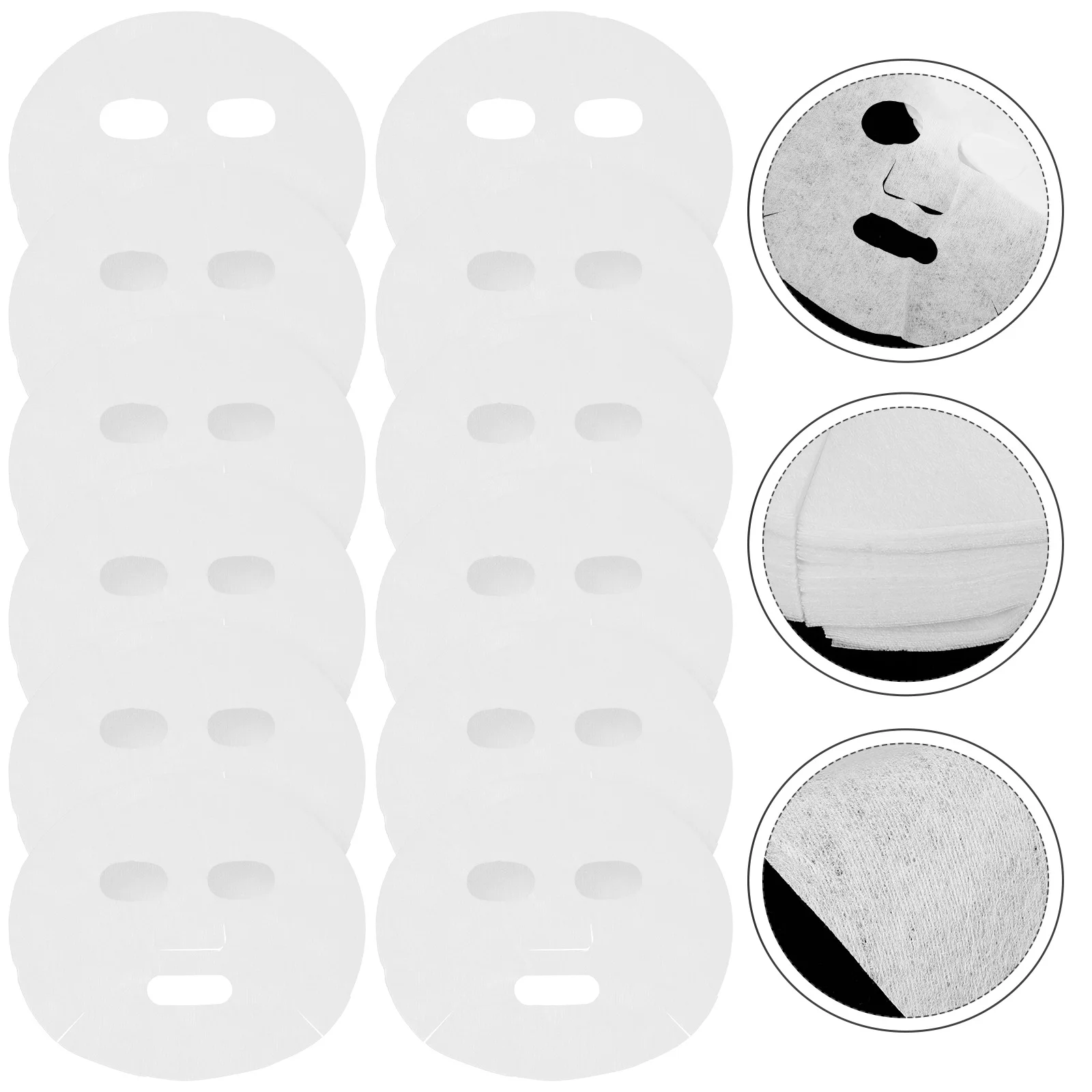 80 Uds. Mascarillas faciales húmedas no tejidas salón de belleza DIY hoja de algodón accesorio blanco cuidado de la piel mascarillas desechables reutilizables faciales