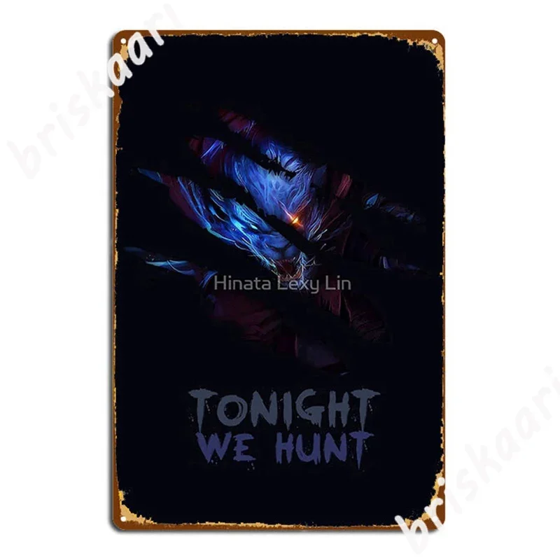 Tonight We Hunt Rengar Metal Signs Cinema Kitchen Kitchen Classic Plaques Metal Posters