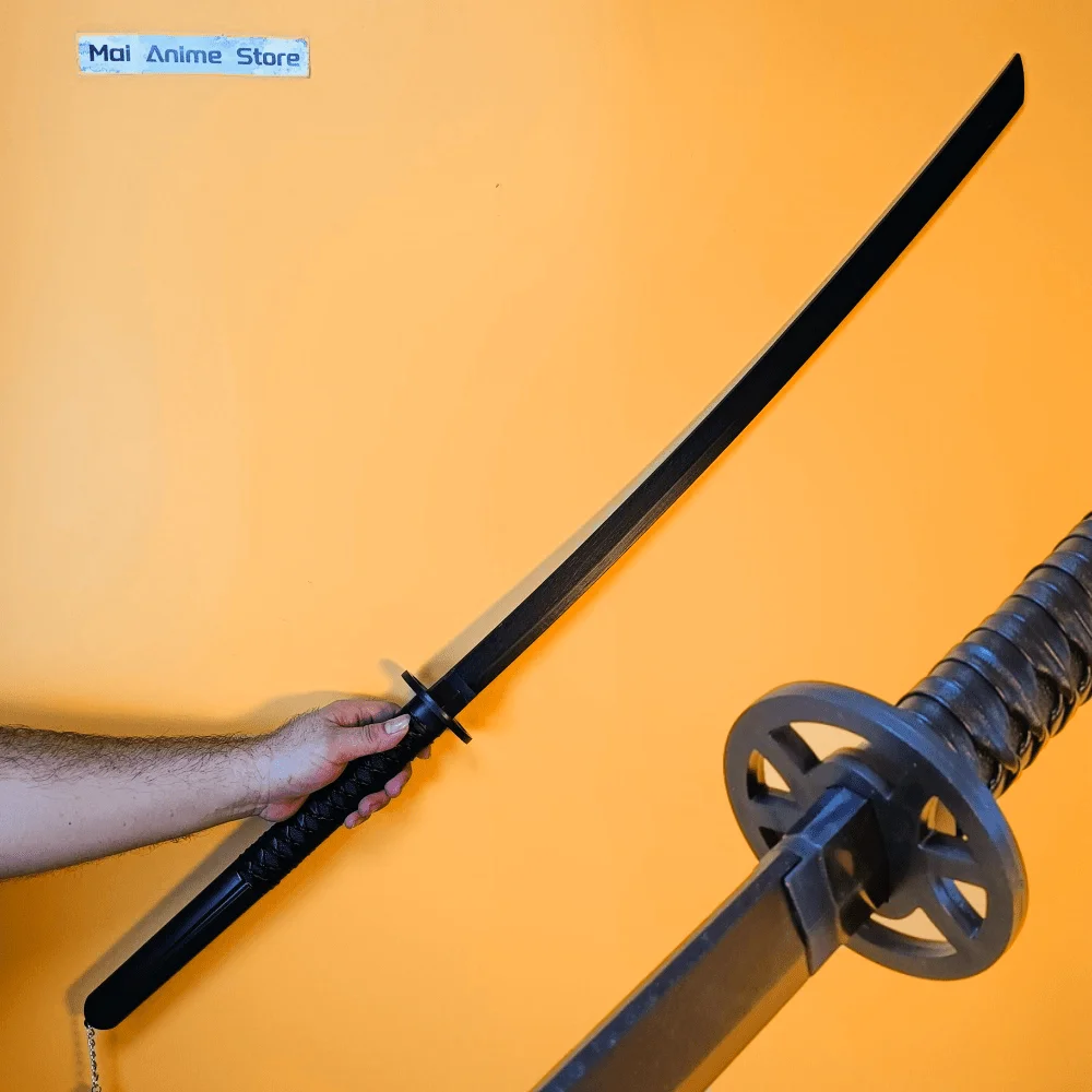 40inch Rukia Black Katana Size Japanese Katana Ninja Knife Blade Bleach Anime Sword Cosplay Prop Original Samurai Sabre Toy Gift