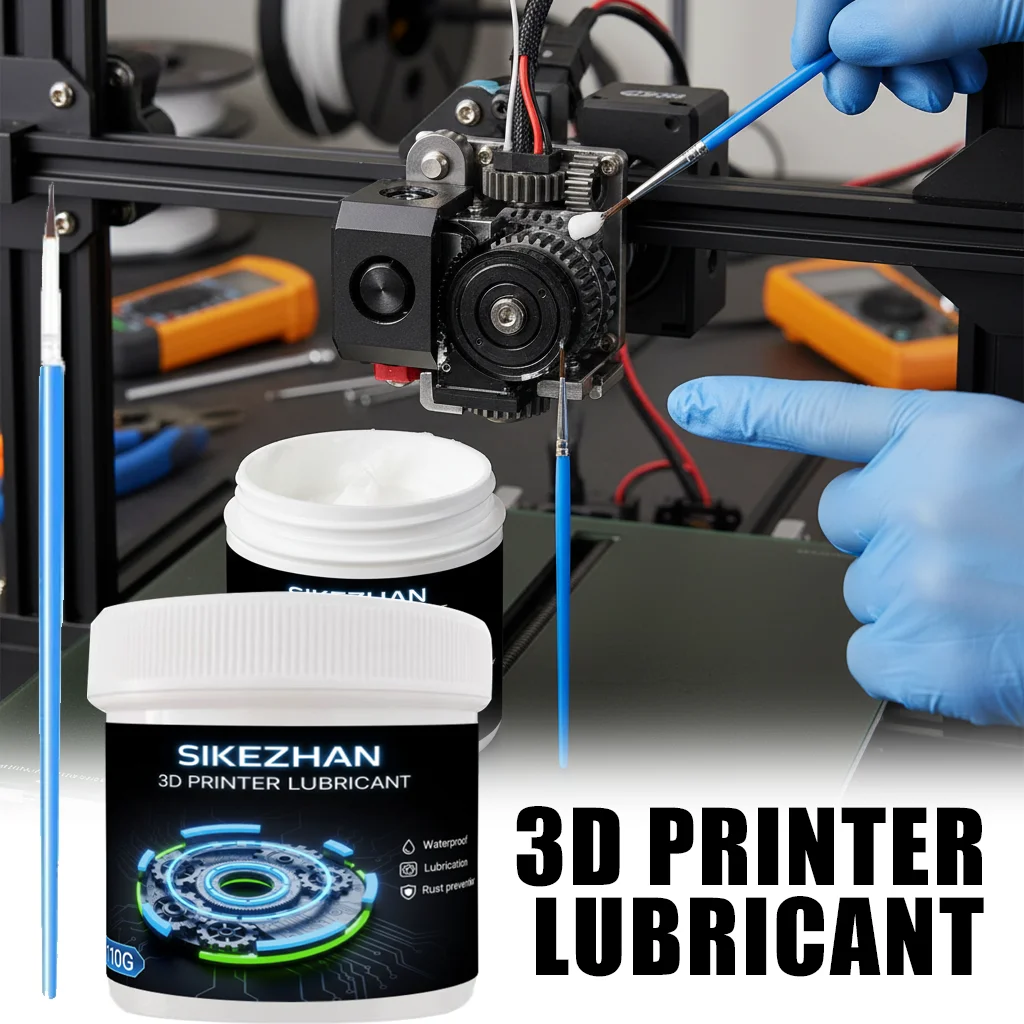 

Смазка для линейных рельсов и ходовых винтов для 3D-принтеров, включает в себя щетку, плавную ось, шумопоглощение, защита от коррозии, чистое использование