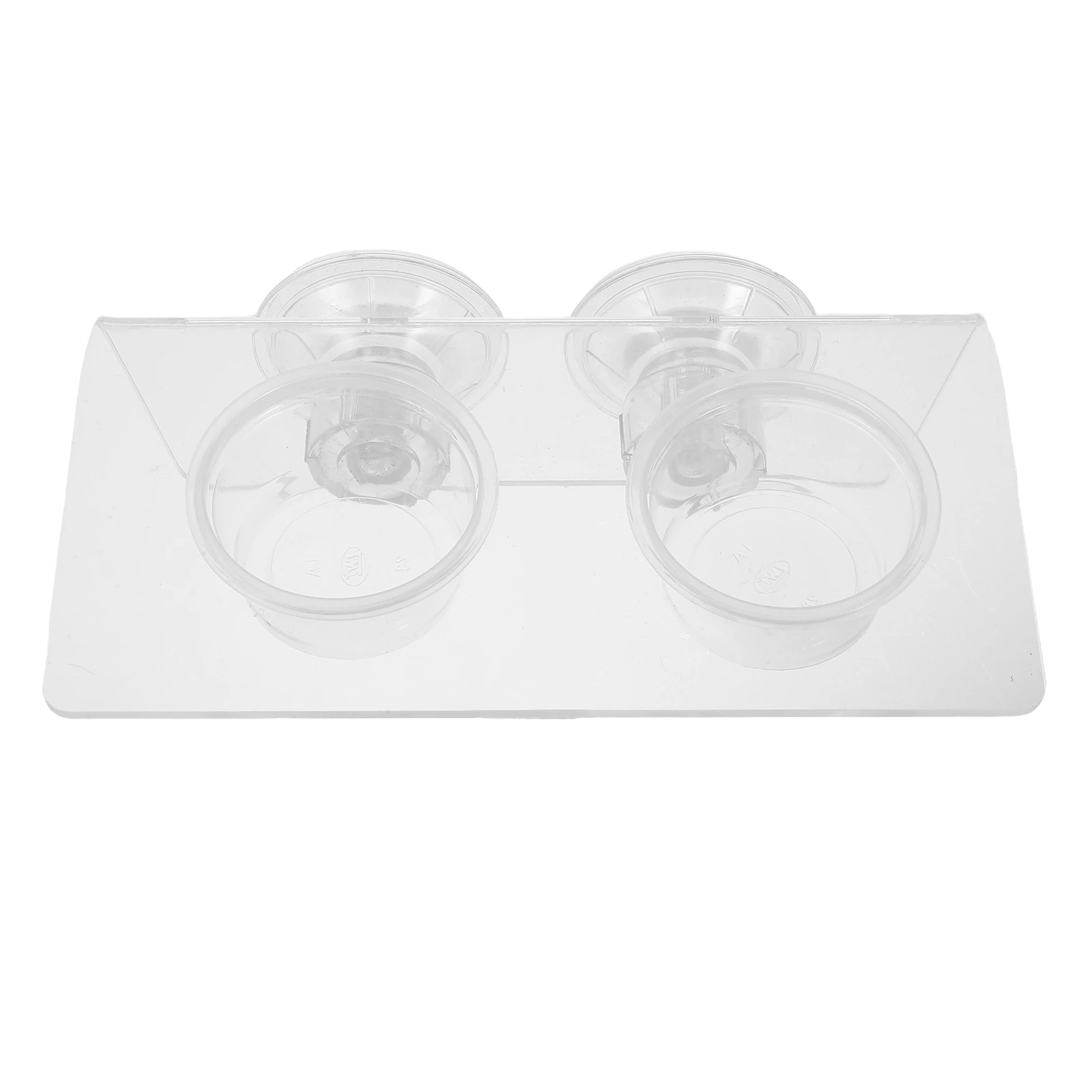 

Double Bowl Reptile Feeding Tray Acrylic Suction Cup for Gecko Lizard Snake Food Water Dish Pet Feeder Small Reptile Water Dish