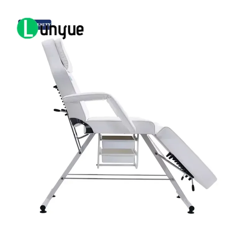Portable Massage Bed Facial Table for Eyelash Extensions Spa Beauty Lightweight Foldable Air Meter Adjustable Treatment